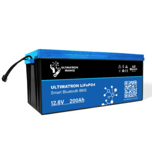 UBL12V200Ah Ultimatron Batterie Lithium 12.8V 200Ah LiFePO4 Smart BMS Avec Bluetooth