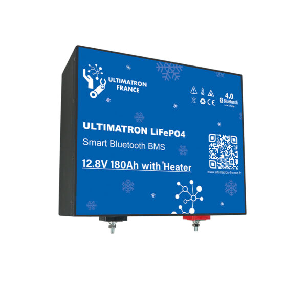 ULM-12-180H Ultimatron Batterie Lithium Sous Siège de 12.8V 180Ah LiFePO4 Smart BMS Avec Bluetooth Chauffage