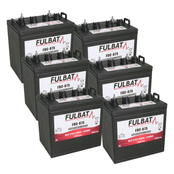 Batteries Golfette Fulbat FDC-875 8v 170ah lot de 6 batteries