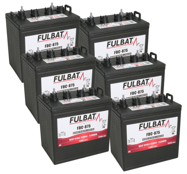 fulbat lot 6 batteries fdc875 8v 170ah