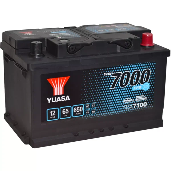 BATTERIE YUASA YBX7100 12V 65AH 650A START AND STOP EFB