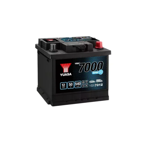 BATTERIE YUASA YBX7012 12V 50A 540A START AND STOP EFB