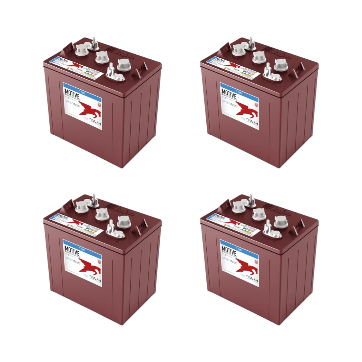 Batterie Trojan T105 6V 225Ah lot de 4 batteries