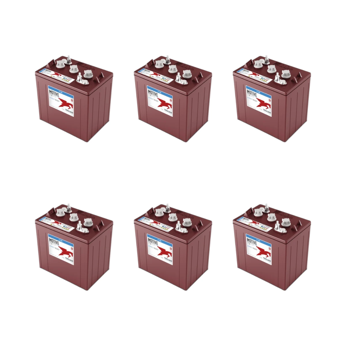 Batterie Trojan T105 6V 225h lot de 6 batteries