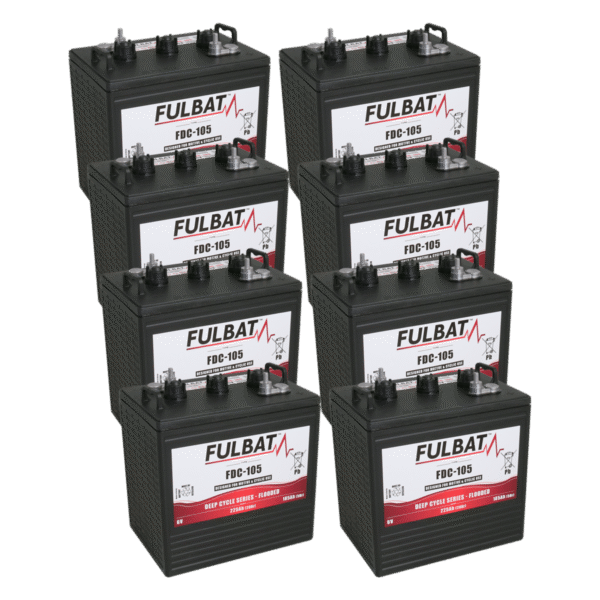 Batterie Golfette Fulbat FDC-105 6v 225ah lot de 8 batteries