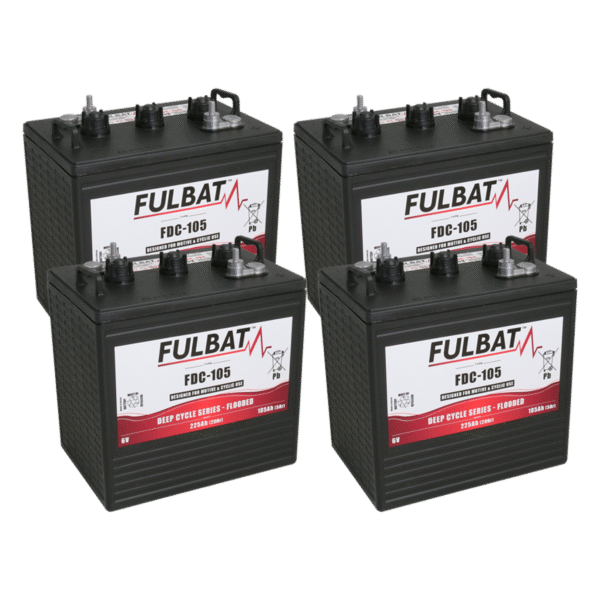 Batterie Golfette Fulbat FDC-105 6v 225ah lot de 4 batteries