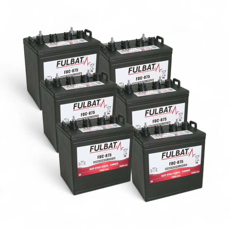 fulbat lot 6 batteries fdc-875 8v 170ah
