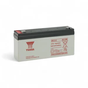 La Yuasa NP2.8-6 6V 2.8Ah est une batterie AGM étanche sans entretien, idéale pour alarmes, blocs de secours et équipements électroniques.