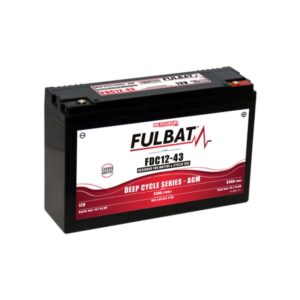 Batterie Fulbat AGM Carbon FDC12-43 12V 43Ah Batterie Décharge Lente Haute Durabilité
