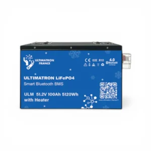 Batterie Lithium LiFePO4 Ultimatron 51.2V 100Ah Bluetooth Smart BMS Chauffante Métal