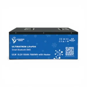 Batterie Lithium LiFePO4 Ultimatron ULM-48-150H 51.2V 150Ah Bluetooth Smart BMS Chauffante Métal