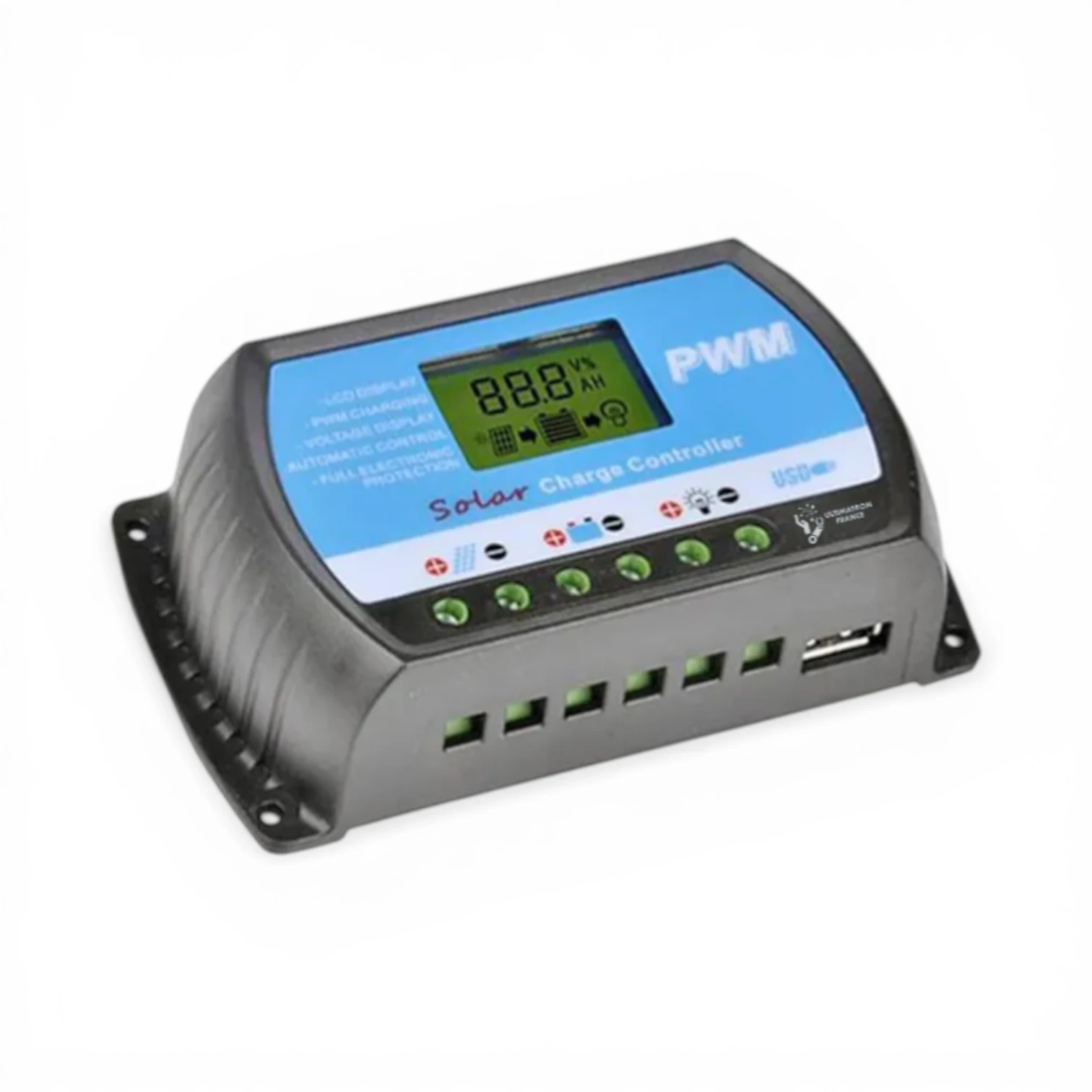 Régulateur Solaire PWM 10A 12V/24V Ultimatron